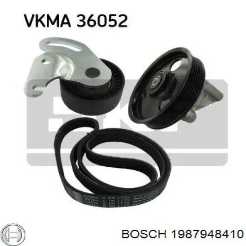 Ремінь генератора 1987948410 Bosch
