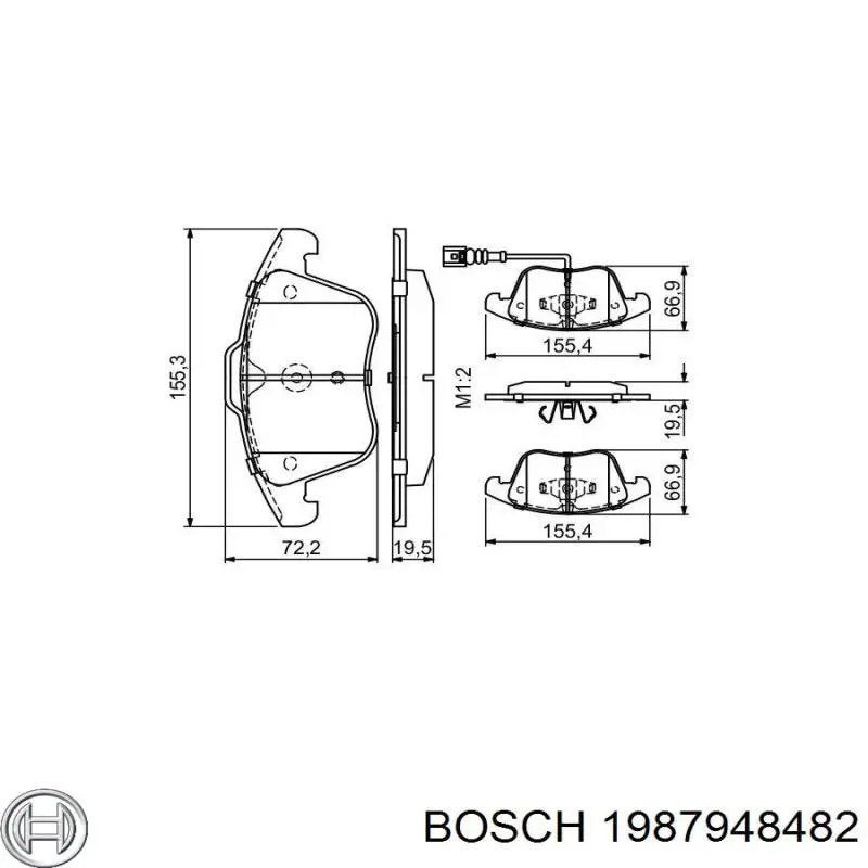 1987948482 Bosch Поліклиновий ремінь
