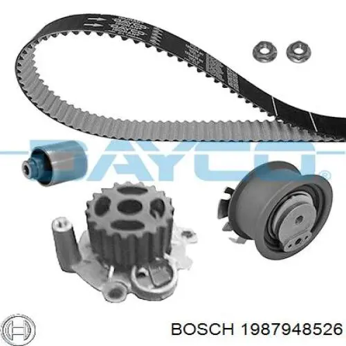 Комплект ГРМ Bosch 1987948526 ціна, від 133.09 USD