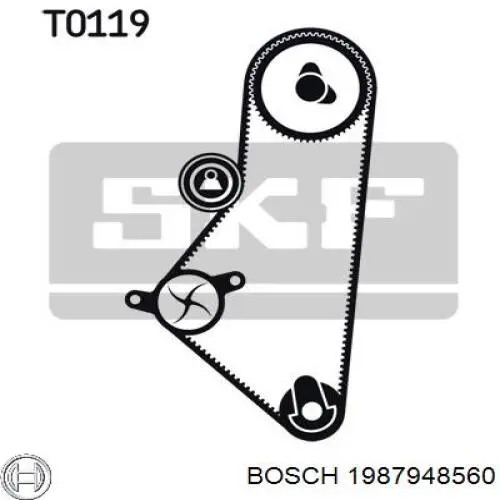 Купити 1987948560 Bosch ГРМ ремень