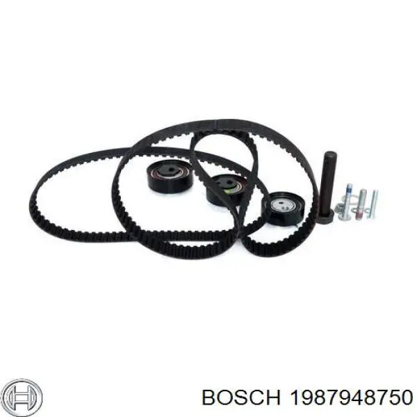 Комплект ГРМ Bosch 1987948750 ціна, від 99.67 USD