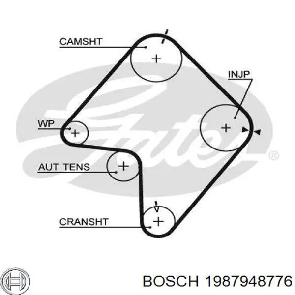 Купити 1987948776 Bosch Ремінь газорозподільного механізму