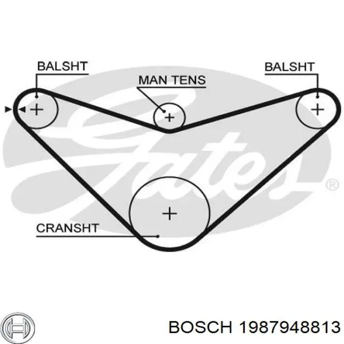 1987948813 Bosch Ремінь балансувального вала