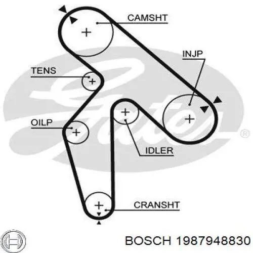 Купити 1987948830 Bosch Ремінь газорозподільного механізму