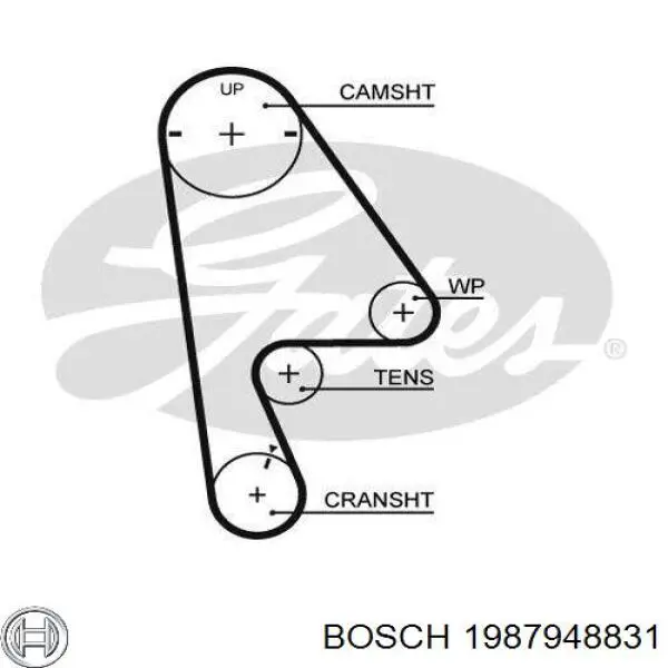 Зубчастий ремінь Bosch 1987948831 ціна, від 12.67 USD