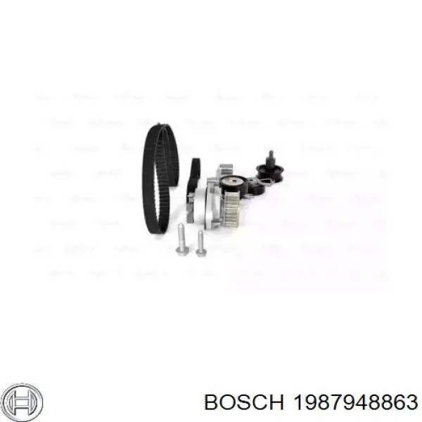 Комплект ГРМ Bosch 1987948863 ціна, від 154.17 USD