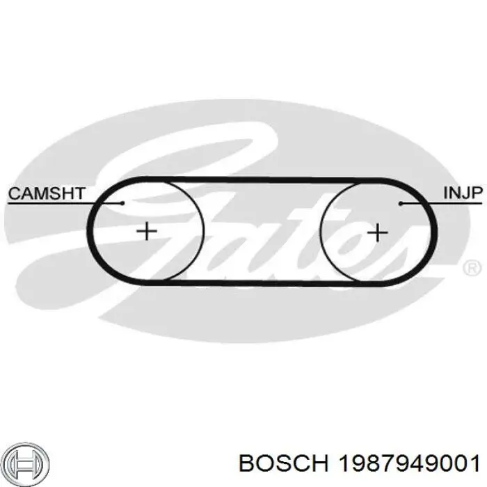 Купити 1987949001 Bosch Ремінь газорозподільного механізму