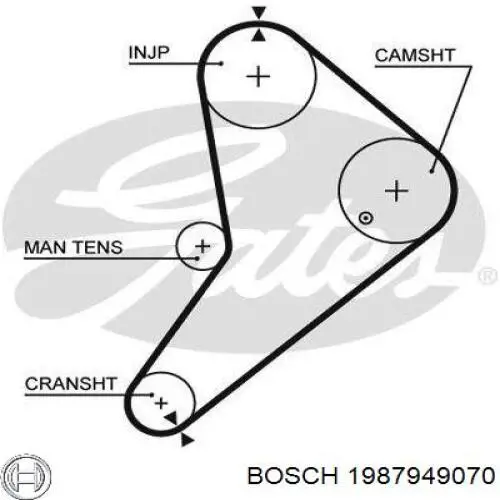 Ремінь ГРМ 1987949070 Bosch