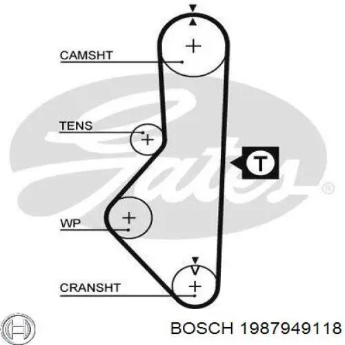 1987949118 Bosch Ремінь двигуна