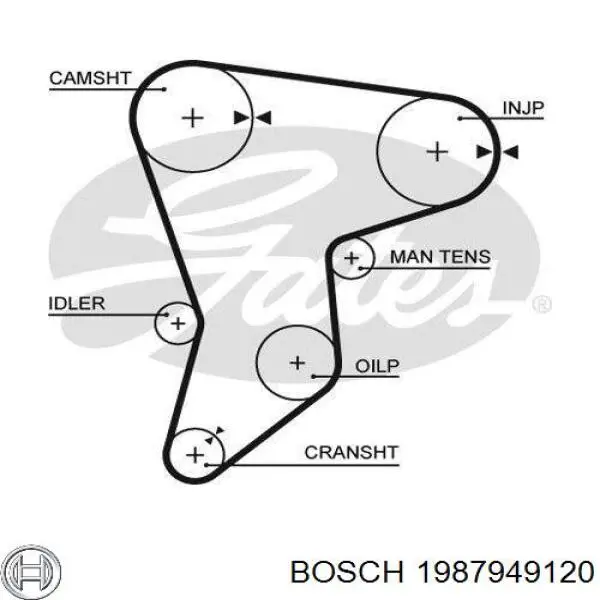 1987949120 Bosch Ремінь двигуна