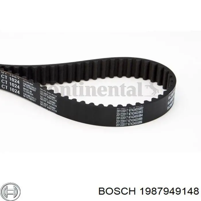 Купити 1987949148 Bosch Ремінь газорозподільного механізму
