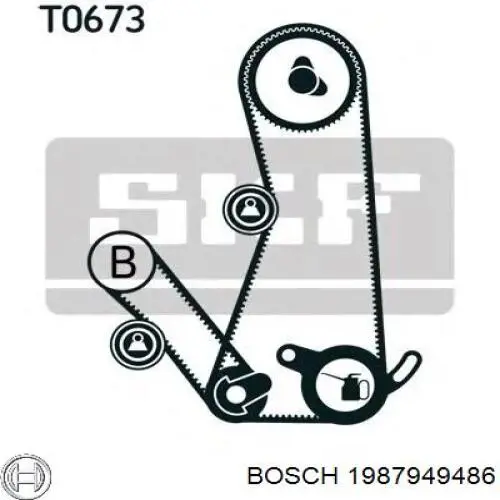 1987949486 Bosch Ремінь балансувального вала
