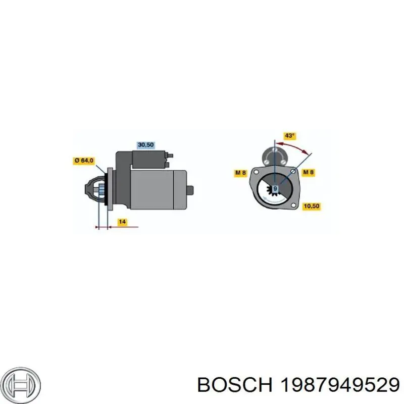 Купити 1987949529 Bosch Ремінь газорозподільного механізму
