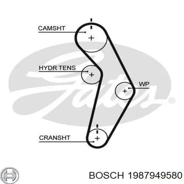 Купити 1987949580 Bosch Ремінь газорозподільного механізму