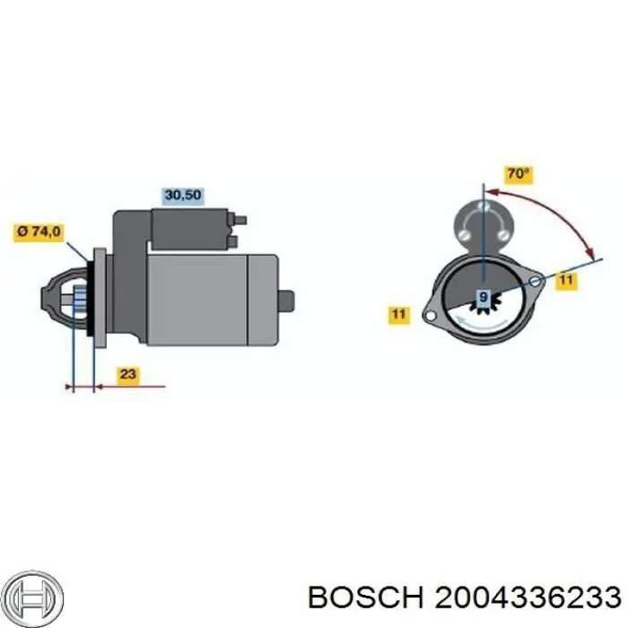 2004336233 Bosch Щеткодеpжатель стартера