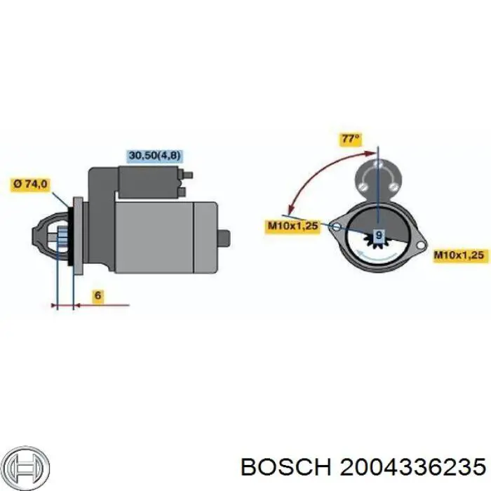 2004336235 Bosch щеткодеpжатель стартера
