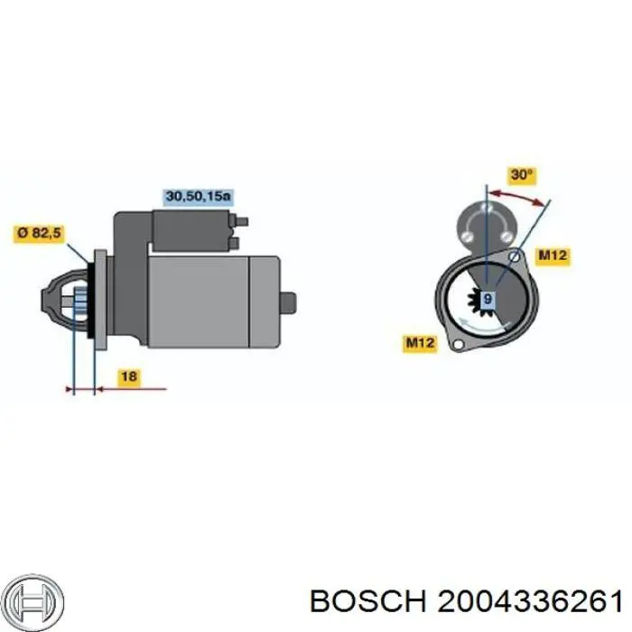 2004336261 Bosch Щеткодеpжатель стартера