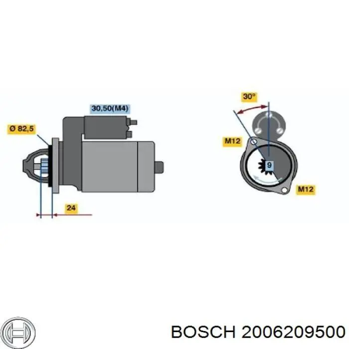 Купити 2006209500 Bosch Бендикс стартера