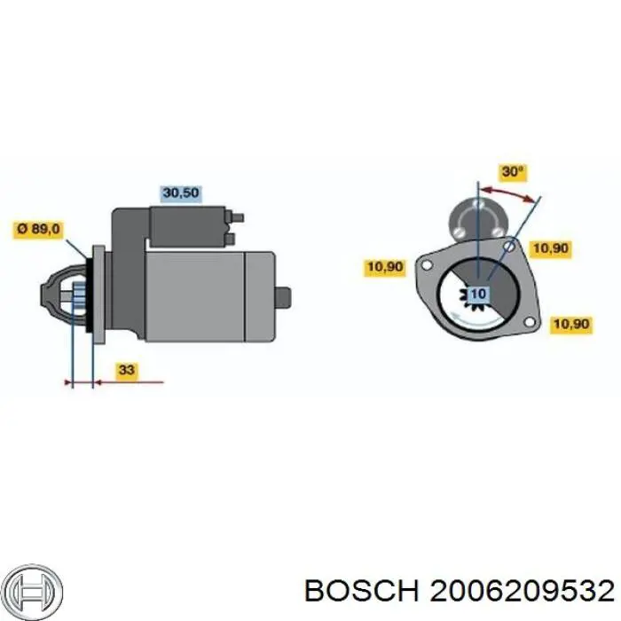 2006209532 Bosch Привід стартера бендикс