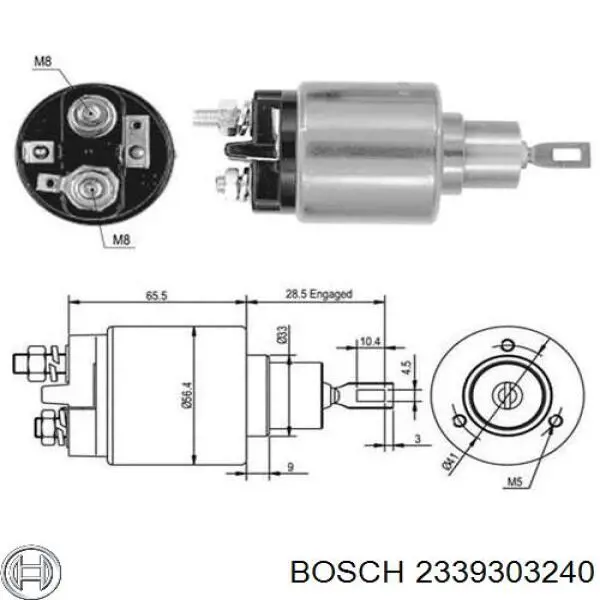 2339303240 Bosch реле втягує стартера