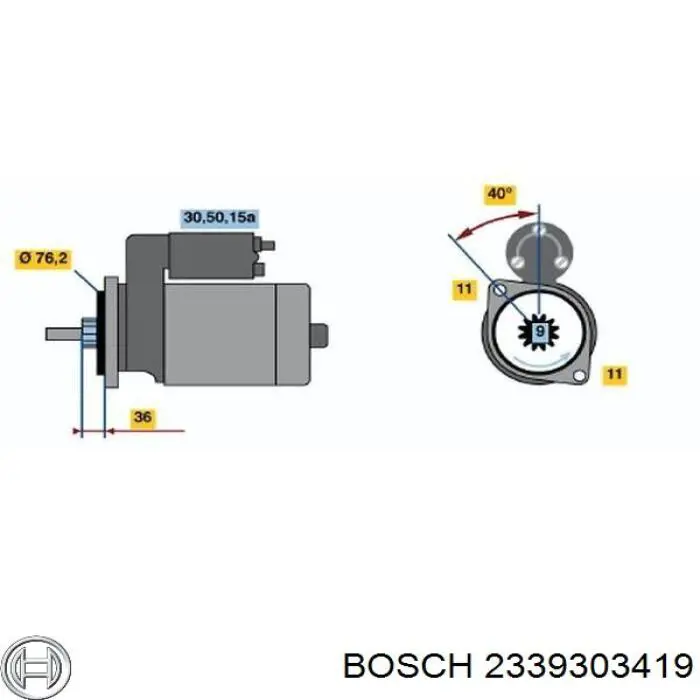 2339303419 Bosch реле втягує стартера