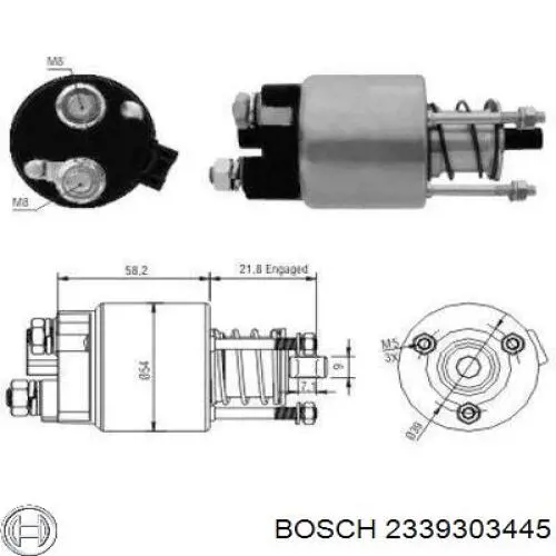 Втягуюче стартера Bosch 2339303445