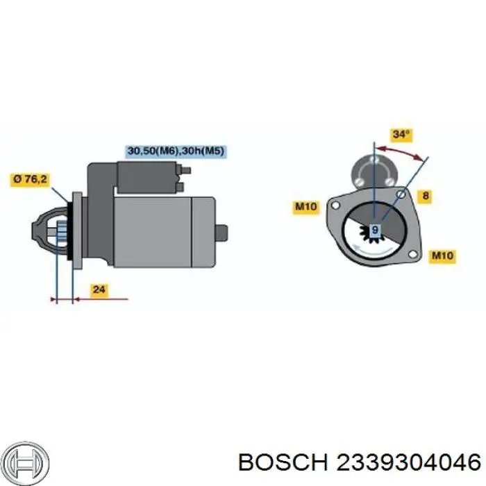 Втягуюче стартера Bosch 2339304046