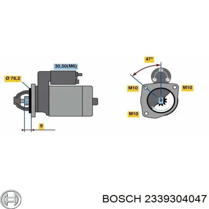 2339304047 Bosch реле втягує стартера