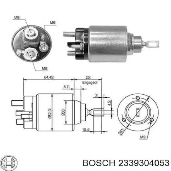2339304053 Bosch Тягове реле стартера