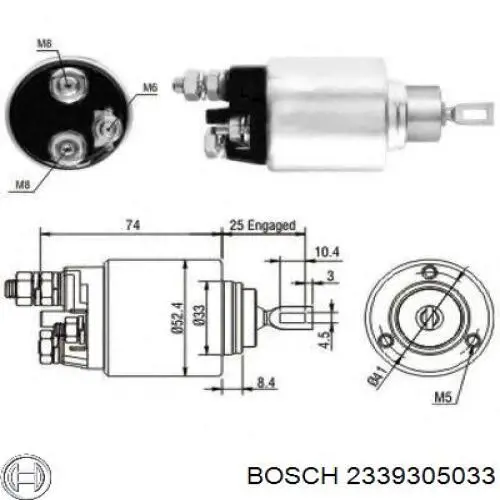 2339305033 Bosch реле втягує стартера