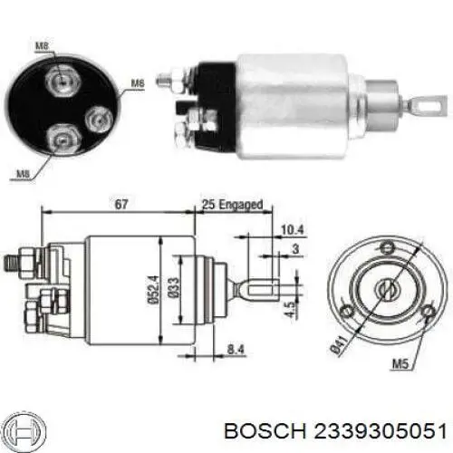 2339305051 Bosch реле втягує стартера