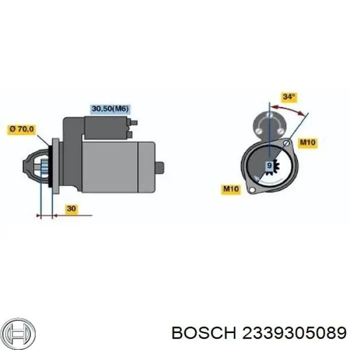 2339305089 Bosch Тягове реле стартера
