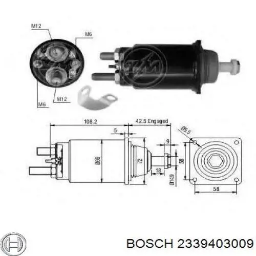 2339403009 Bosch Тягове реле стартера