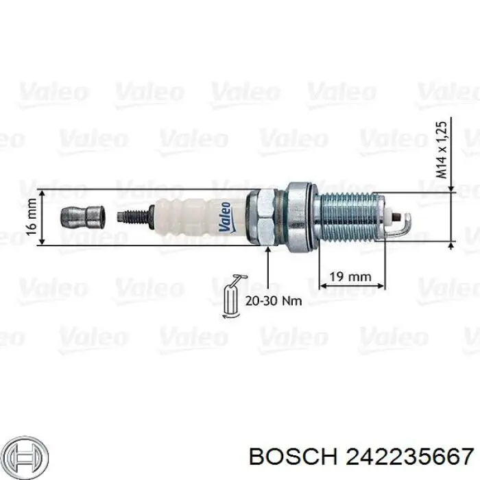 Свічки автомобільні Bosch 242235667 ціна, від 2.81 USD