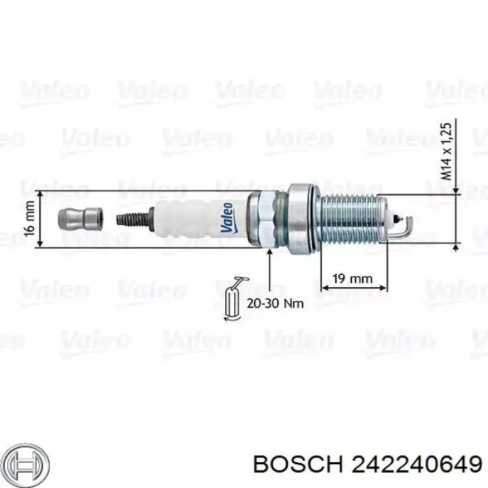 Свічки запалювання 242240649 Bosch
