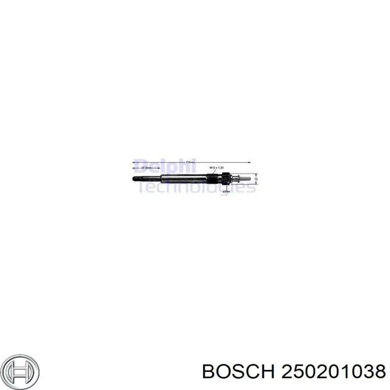 Купити 250201038 Bosch Свічка накалу