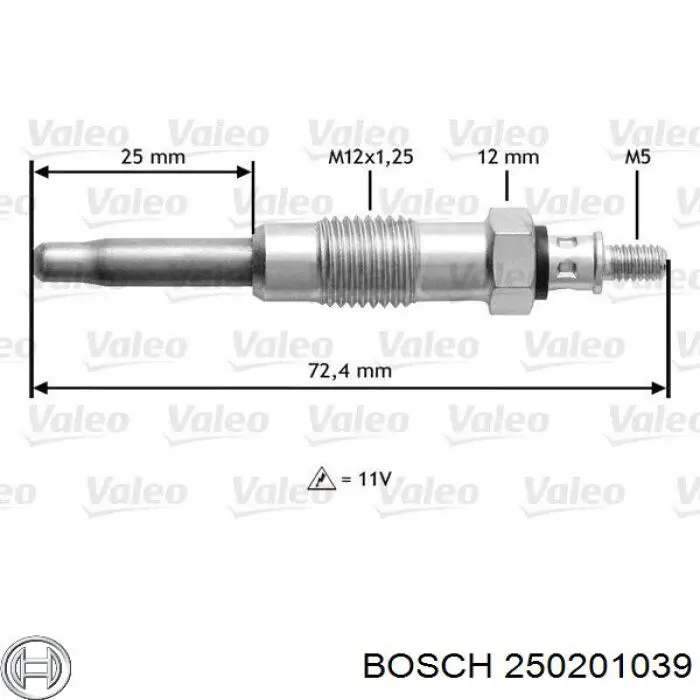 250201039 Bosch Свічки розжарювання