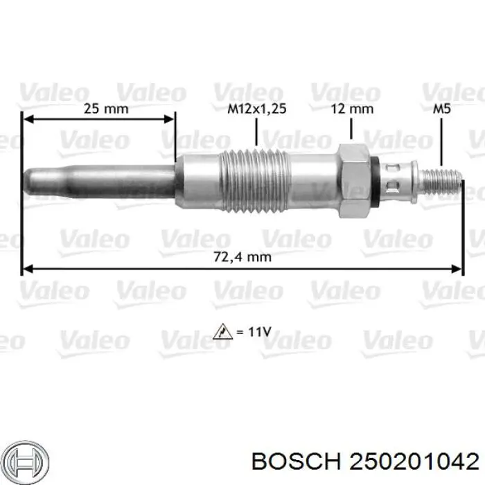 250201042 Bosch Свічки розжарювання