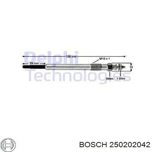 Свічка накалу 250202042 Bosch