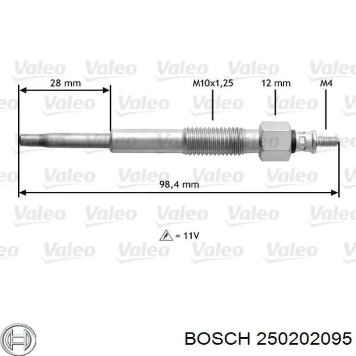 Свічка накалу 250202095 Bosch