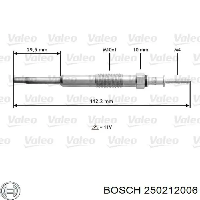 Купити 250212006 Bosch Свічка накалу