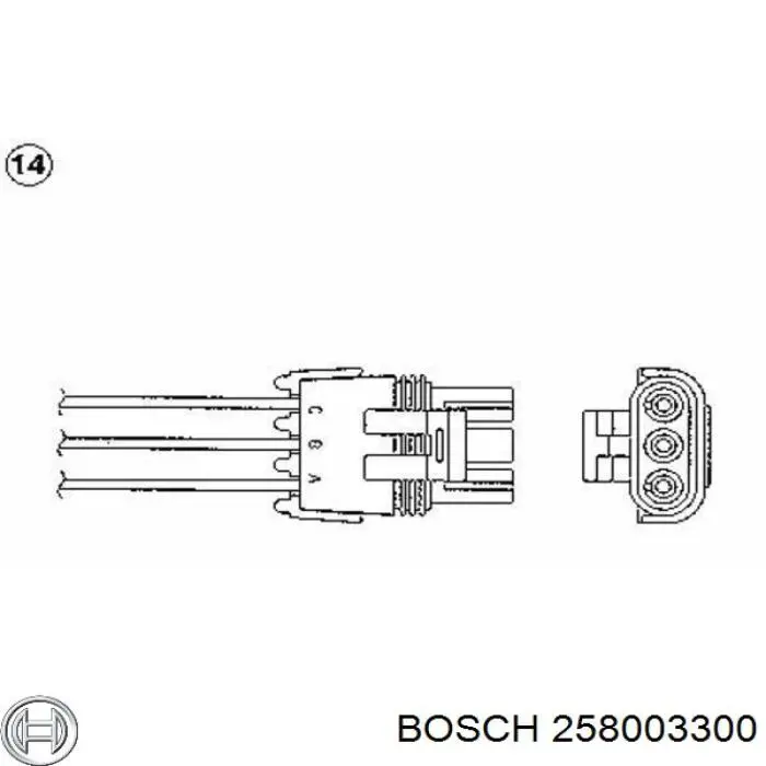 258003300 Bosch лямбдазонд, датчик кисню до каталізатора