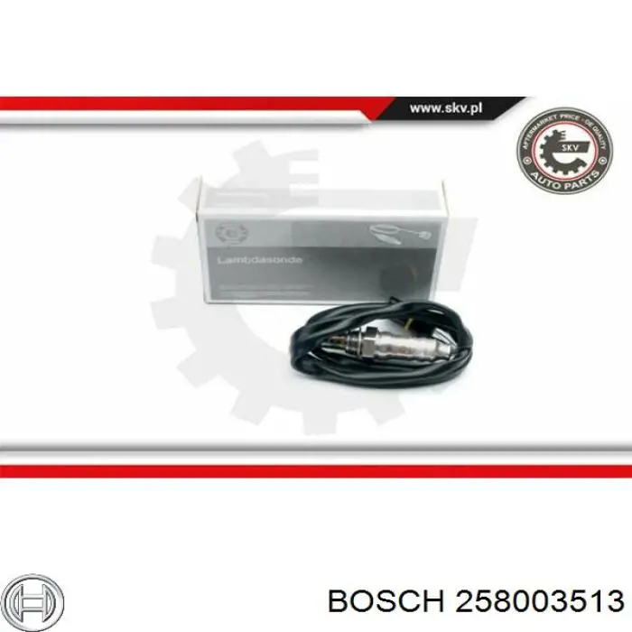 258003513 Bosch лямбда-зонд, датчик кисню до каталізатора, лівий