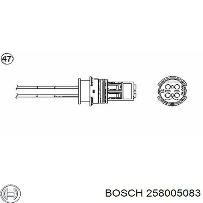 Лямбдазонд, датчик кисню до каталізатора 258005083 Bosch