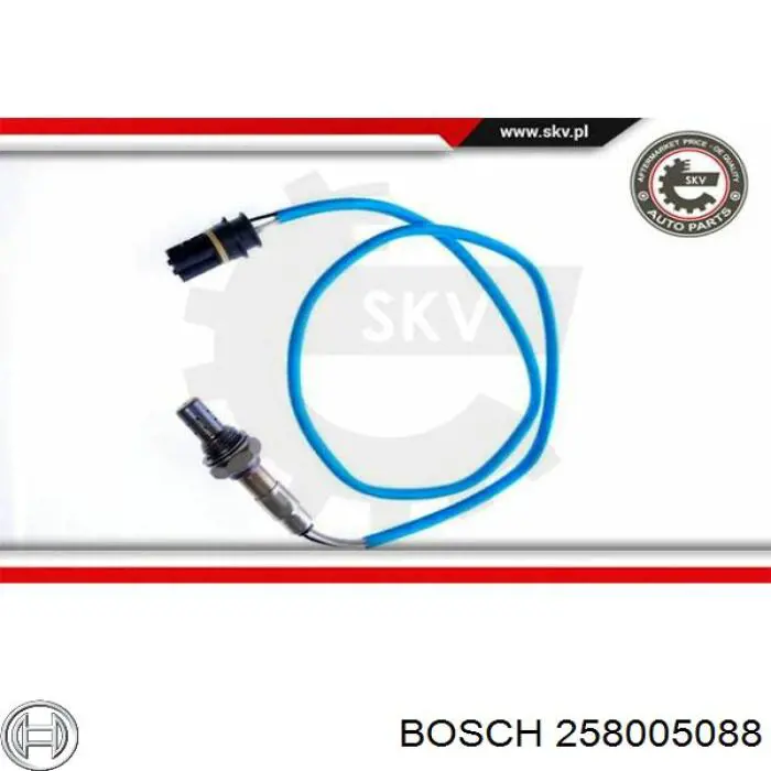 258005088 Bosch лямбда-зонд, датчик кисню до каталізатора, лівий