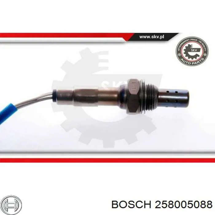 Купити 258005088 Bosch Лямбда-зонд, датчик кисню до каталізатора, лівий
