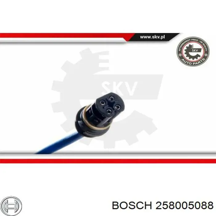 258005088 Bosch Лямбдазонд, датчик кисню до каталізатора, лівий