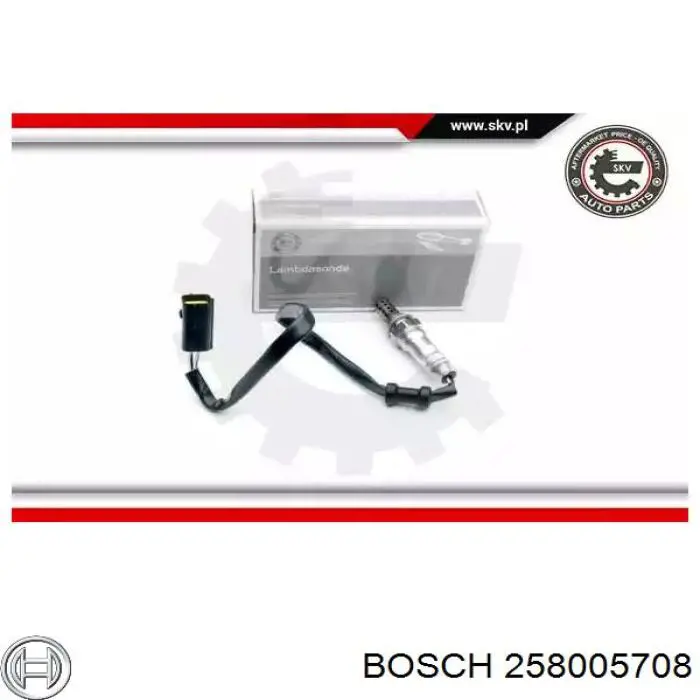 Лямбдазонд, датчик кисню до каталізатора Bosch 258005708 ціна, від 49.62 USD