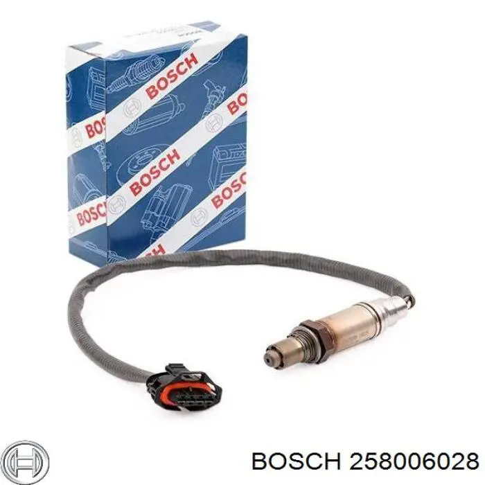 Лямбда-зонд, датчик кисню до каталізатора, правий 258006028 Bosch
