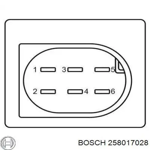 258017028 Bosch лямбдазонд, датчик кисню до каталізатора